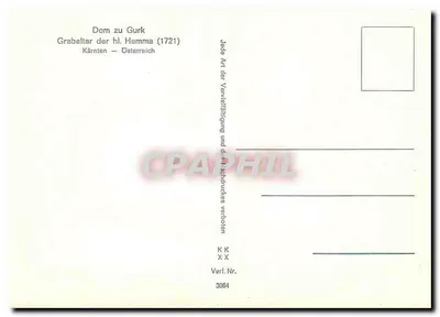 Katedra w Gurk — Grobowiec świętej Hemmy (1721) — Nr 3064 — Rewers