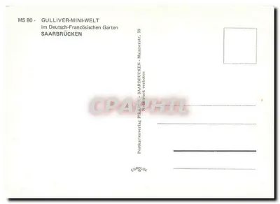 Gulliver-Mini-Welt — no Jardim Alemão-Francesa Saarbrücken — Verso