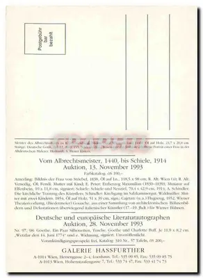 Portrait d'une femme — époque allemande — Galerie Hassfurter, Wien — Verso