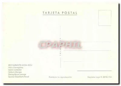 Restaurante Masia Bou — Valès (Tarragone) — Verso