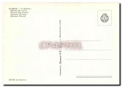 Allassio - Il Budallo — Riviera das Flores — editor Brunner & C. n° 507-027 — Verso