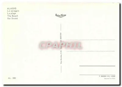 Allassio — Plaża — Ririer Vision, n° AL. 280 — Rewers