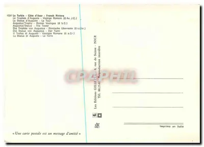 La Turbie — O Troféu de Augusto — Les Éditions GILLÉ — Verso