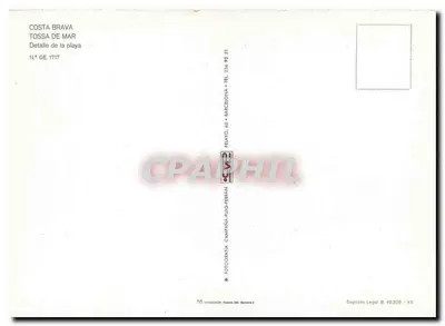 Tossa de Mar — szczegół plaży — Fotografia Campaña-Puig-Ferran, N.º GE 1717 — Rewers