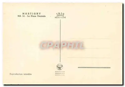 Vallars — widok z centralnego placu z kościołem i górami na tle — numer serii nieczytelny — Rewers