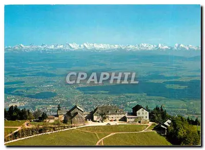 Kurhaus Hotel Weissenstein (1300 m) — Vista sobre os Alpes — Photoglob-Wehrli AG, Zürich