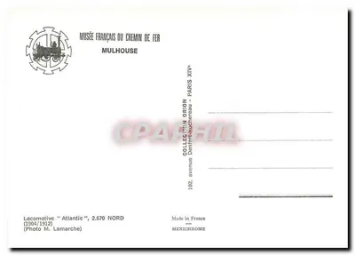 Locomotiva "Atlantic" 2.670 — NORD — Museu Francês do Trem, Mulhouse — Verso