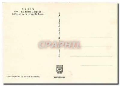 Święta Kaplica — Wnętrze niskiej kaplicy — Wydawnictwo Ciaszyn, Paryż — Rewers