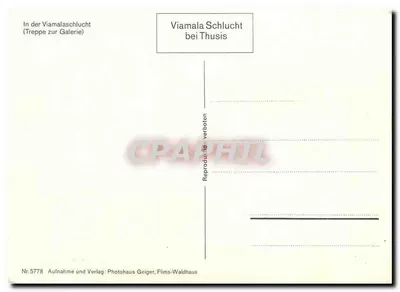 Viamala Schlucht — Schody do Galerii — Photohaus Geiger, Flims-Waldhaus, n°5778 — Rewers