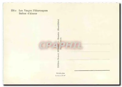 Ballon d'Alsace — Widok panoramiczny z monumentami i jeziorem — Wydawnictwo Robert Heitz — Rewers
