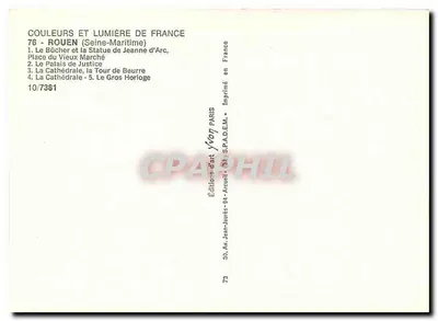 Rouen — Miasto-Muzeum — Éditions d'Art Arcueil — Rewers