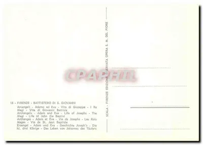 Battistero di San Giovanni - Sceny biblijne — Wydawnictwo Firenze S. M. Del Fiore — Rewers