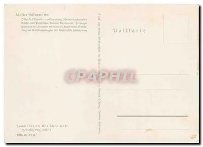 Hohenebel am Aurischen Saß — widok nocny z łódkami — Rünftler-Silfswerft 1907 — Rewers