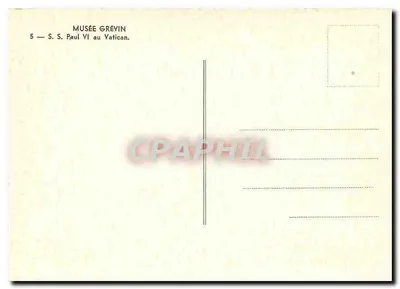 S. S. Paulo VI no Vaticano — Museu Grévin — Verso