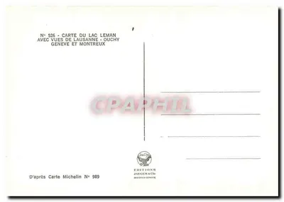Lago Leman — Viste di Losanna, Ouchy, Ginevra e Montreux — Edizioni Jaeger & Cie — Verso
