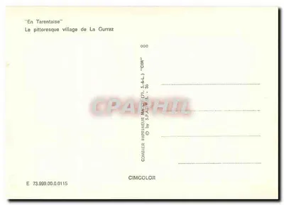 La Gurratz — pittoreski wiejski z Tarentaise — Drukarnia CIMCOLOR (71) — Rewers