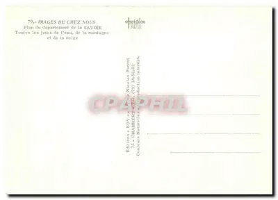 Savoie — Plano del departamento de la Saboya — Ediciones EDY — Reverso