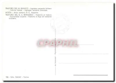 AOSTA I TRAFOURI — wydawca SACAT, nr 106 — Rewers