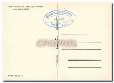 Chanoine do Grand Saint Bernard — com seus preferidos — Edição Darelley — Verso