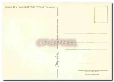 Restauracja Masia Bou "La Calcotada" — Valls (Tarragone) — Wyłączenność fotograficzna — Rewers