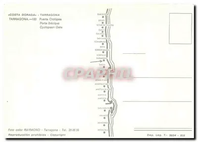 Porta Ibérica — Costa Dorada — Tarragone — Verso