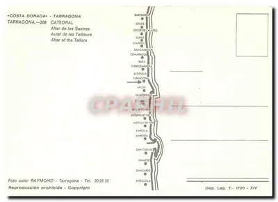 Tarragona - Katedra - Ołtarz Szewców — Fotografia kolorowa RAYMOND — Rewers