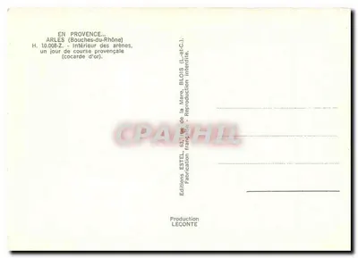 अर्लेस — अरेना के अंदर, एक प्रोवेंस दौड़ के दिन — Éditions ESTEL — पीछे