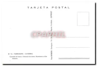 Monstrância do tesouro — Tarragone, catedral — Foto Raymond — Verso