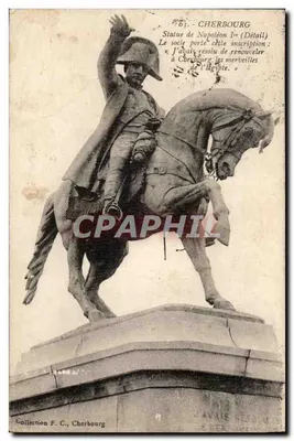 Estátua de Napoléon Ier em Cherbourg — detalhe — Coleção F. C., Cherbourg