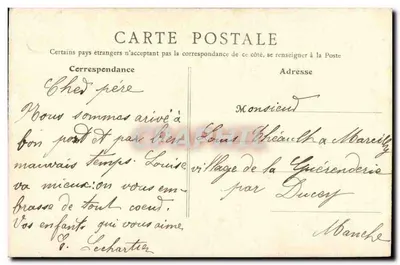 Cherbourg - Estátua de Napoleão — B. F., PARIS, n°20 — Verso