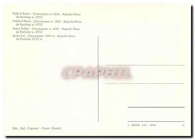 Aiguille Noire di Courmayeur — 3773 m — P. Marzani S.R.L. Schio — Verso