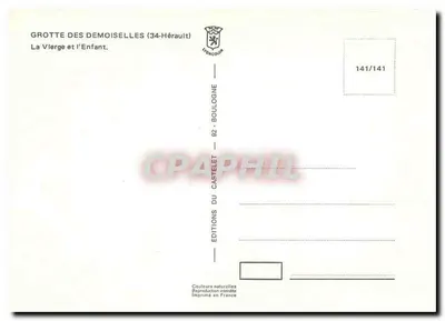 Jaskinia Dziewcząt — Panna Maria z Dzieciątkiem — Éditions du Castellet — Rewers