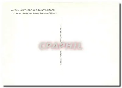 Autun - Catedral de São Lazaro — Pesagem das almas — Timpanos (século XII) — Verso