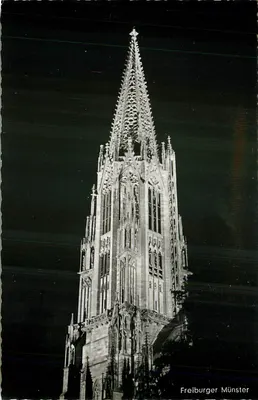 Freiburg/Schwarzwald — Freiburger Münster em iluminação festiva — Schmetzer-Nicolai-Verlag KG, Freiburg