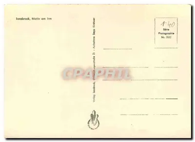 Innsbruck, Motiv am Inn — editor Sepp Kildhaer, n° 2532 — Verso