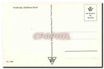 Innsbruck, Złote Dachl — wydawca Tiroler Kunstverlag, n° 1108 — Rewers