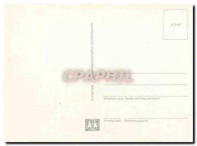 Dzieci wokół choinki — kolorowa rysownica — Christine, Hohentengen, seria W 3/86 — Rewers