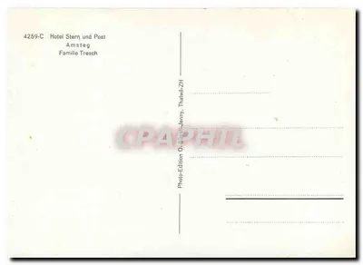 Hôtel Stern & Post — Amsteg — Photo-Edition O. Sissi-Jenny, Thalwil-ZH — Verso