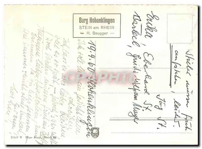 Jadalnia — Burg Hohenklingen — STEIN am RHEIN — H. Beugger — Rewers