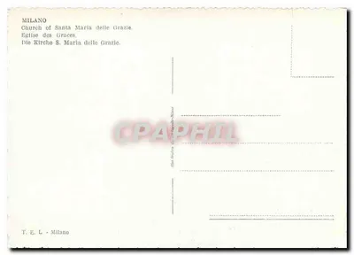 Milano - Kościół Najświętszej Maryi Panny Bożej Przyjaciółki — wydawca T. E. L. - Milano — Rewers