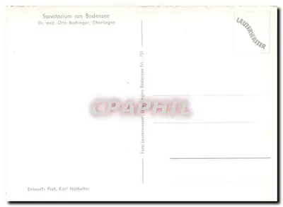 Sanatorium am Bodensee — Dr. med. Otto Buchinger, Überlingen — Foto Lauterwasser Nr. 751 — Rewers