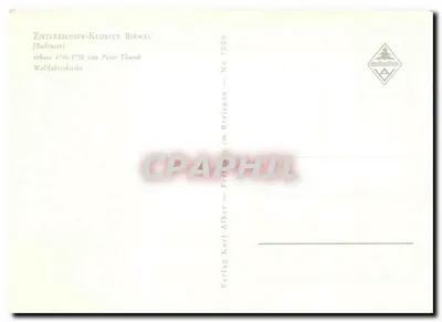 Klasztor zisterzyński Birnau — Katedra pielgrzymkowa — wydawca Verlag Karl Alber, nr 7009 — Rewers