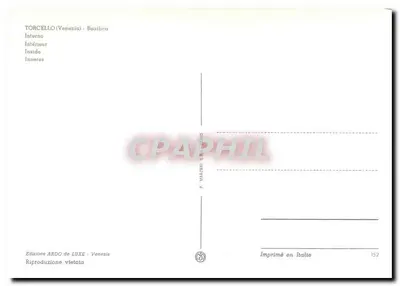 Torcello (Wenecja) - Bazylika - Wnętrze — Wydawnictwo ARDO de LUXE, nr 152 — Rewers