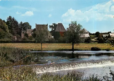 As Alpes Mancelhas — (72) ST-LÉONARD-des-BOIS — Barragem sobre a Sarthe no Manoir de l'Inthe — editor Combier Naturelles