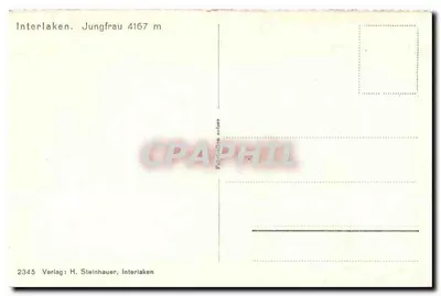 Jungfrau — 4167 m — Verlag H. Steinhauer, Interlaken — Rewers