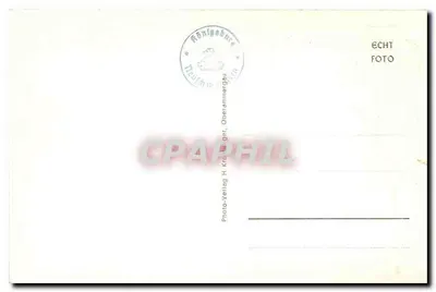 Zamek Neuschwanstein — widok panoramiczny z górami na tle — Photo-Verlag Röhnigburg — Rewers