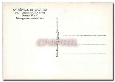 Labirinto da Catedral de Chartres — XIIIº século — Edições Heuvel — Verso