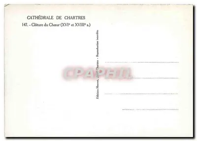 Katedra w Chartres — Ogród chóru (XVI i XVIII w.) — Wydawnictwo Houvet, 2000 — Rewers