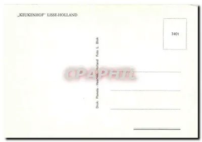 Jardim de Keukenhof — Lisse-Hollande — Drukk. L. Blok — Verso