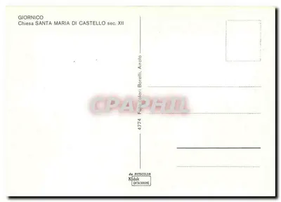 Giornico — Igreja Santa Maria di Castello, século XII — da Fotocolor Borelli, Arrolo — Verso